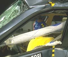 Beginning with 1998 models, separate side airbags are designed to protect front-seat occupants' heads