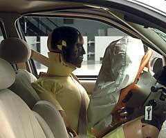 The head restraints are poor. Even when they're adjusted to the highest position, they're too far below and behind the top of an average-size male's head to provide adequate protection in a rear-end crash