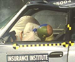 Dummy movement was effectively controlled during the crash test